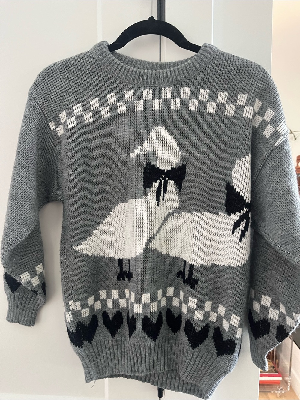 Vintage Geese 1980’s rare College Point Crewneck Sweater Cottagecore grandmacore